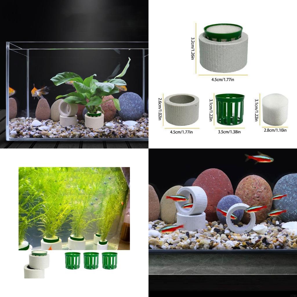 Aquarium Plant Holder - 37ME 10-delige aquariumplanten vaste ringenset Keramische