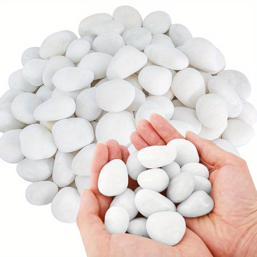Planted Tank - 200/400g Witte Hooggepolijste Natuurlijke Kiezels 2-3